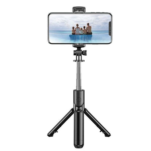 Bluetooth Universal Horizontal and Vertical Tripod Selfie Stick Phone Holder Photo Artifact