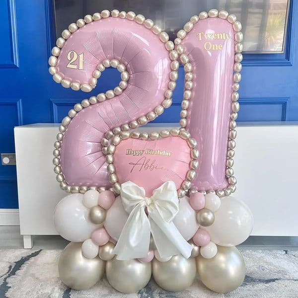 Pink number column balloon set pink balloons suitable for birthday parties graduation weddings and anniversary decorations 250906BJ