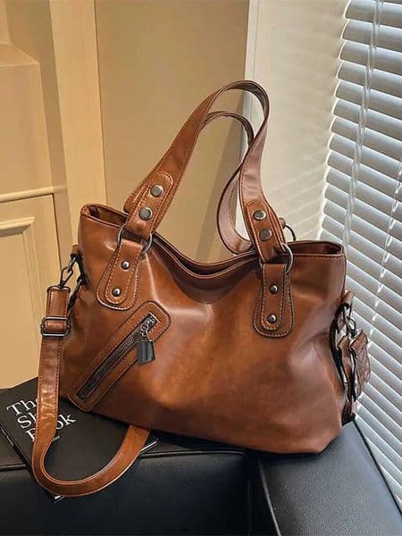New Fashion Retro Zipper Solid Color Women s Spicy Girl Casual Shoulder Bag Women s Crossbody Bag Autumn New Designer Bag