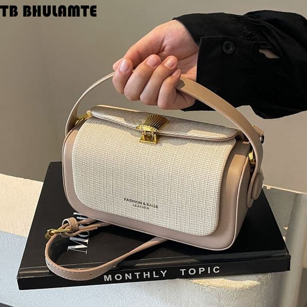 TB BHULAMTE Designer Bag Luxury Bag Fashion High-end Small Square Bag For Women 2025 New Trendy Simple Texture Versatile Handbag Single Shoulder Crossbody Bag