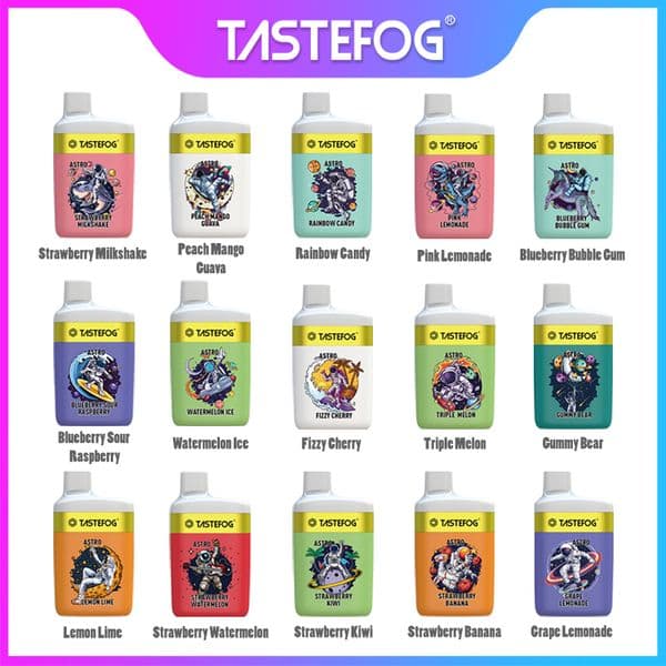 2025 Hot Tastefog Rechargeable E Cigarette Astro 7000 Puffs Mesh Coil Disposable Vape EU Warehouse Wholesale