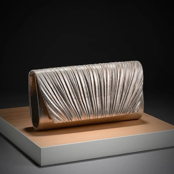 fashion evening party clutch bag pleated chains shoulder Wedding gift hand for women 250908BJ