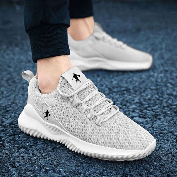 Men's Running Fashion Sneakers for Men White Sport Korean Soft and Comfortable Casual Shoes Street Style