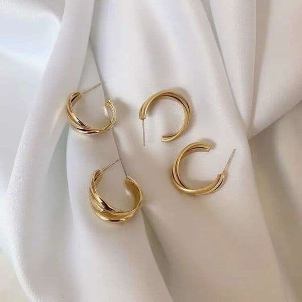 Designer Luxury 1 Earrings jewelry for women High-End Three-Line Cross Copper plated with 18K gold Two glossy styles to choose from Holiday vacation gifts