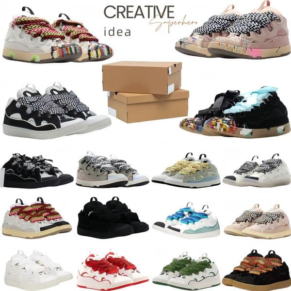 with box designer thick tongue men women lace-up shoes 90s sneaker classic plate-forme chaussure platform outdoor sport trainers style color variety size 35-46