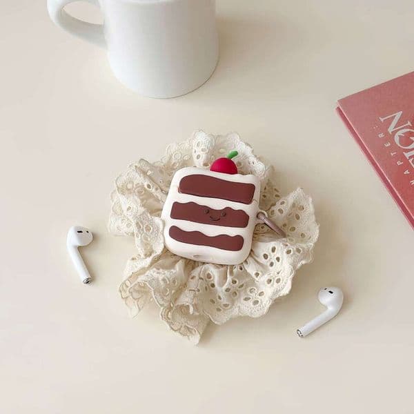 DHelectronics Cute Cherry Cake Pro Apple Bluetooth Earphone Case 2/3/4 Generation Cartoon Protective Cover Suitable for Women