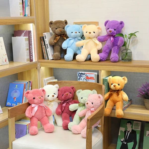 30cm 10 Styles Bear Plush Toy Soft Stuffed Animal Doll Small Pink Gray White Teddy Bear Doll Lovely Birthday Gifts For Girl Boy250908BJ