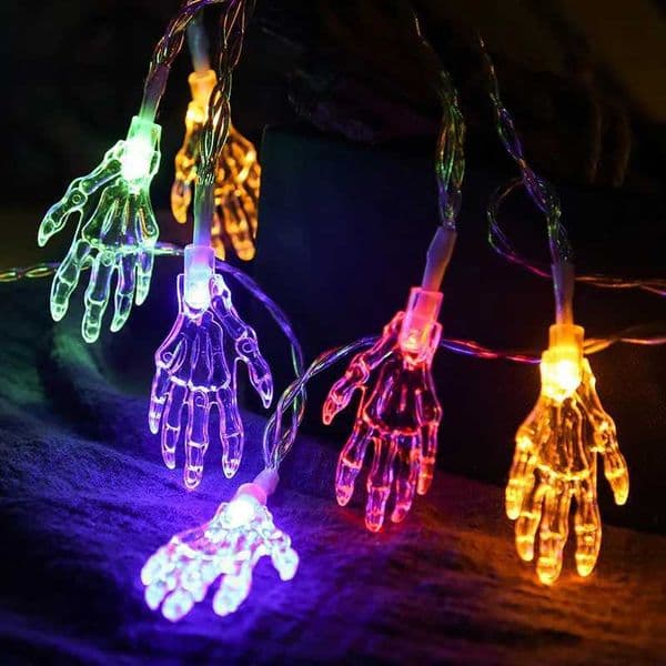 Halloween Ghost Hand String Lights Indoor LED Horror Decoration Room Lights Outdoor Battery USB Powered Lights L001XJ250908