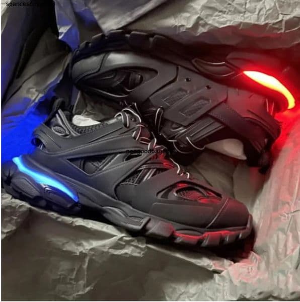 Track LED Sneaker shoes track 3 30 Designer Shoes Men Women Triple white black leather trainers sports Tracks Jogging Walking pzyowepq