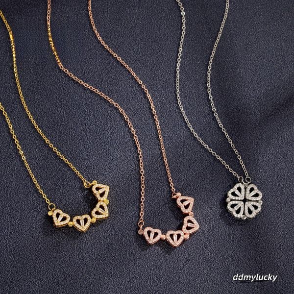 2025 New Designer Heart Necklace, Sexy Lady's Light Casual Beach Lucky Clover Collarbone Chain Outdoor Jewelry Necklace ddmyLucky