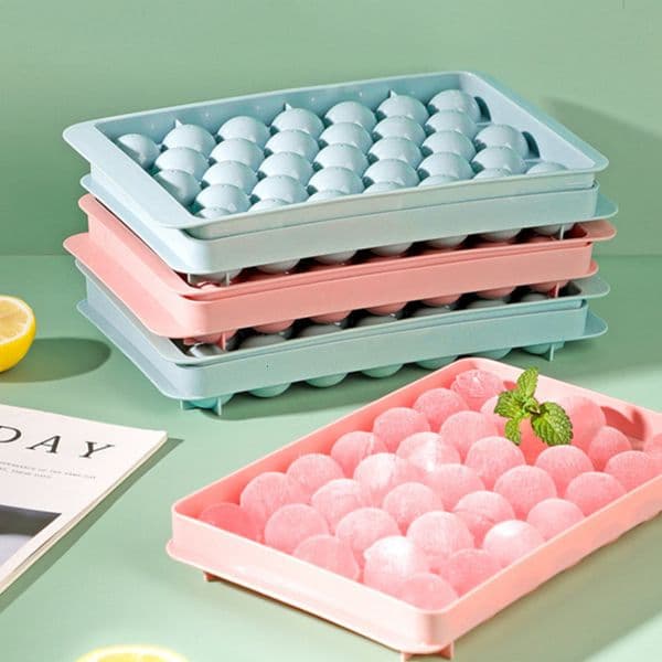 Creative DIY ice cube molds food-grade spherical ice cube with lid home ice cubes net red ice box wholesale