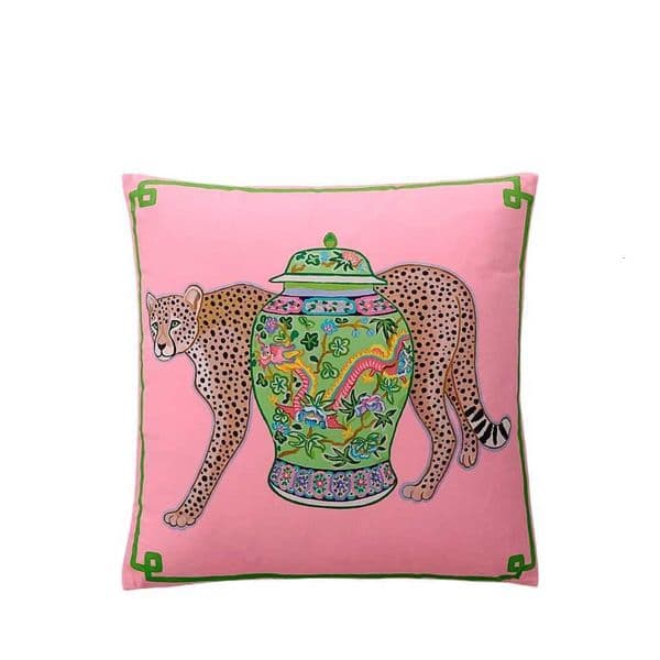 Luxurious Tiger Cushion Cover Inspired Preppy Chinoiserie Cheetah With Gragon Ginger Jar Decorative Pillow Case Chic Home Decor Velvet New Y251108 Y260520