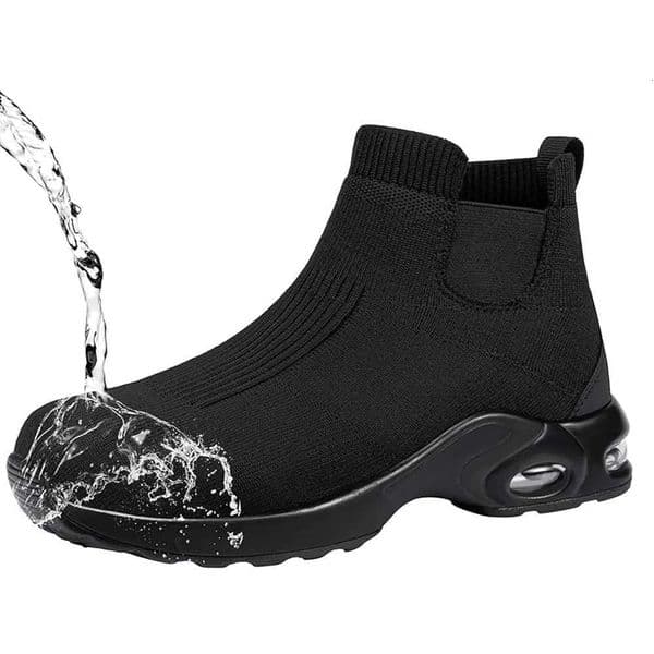 LARNMERN Steel Toe Shoes for Men Women Water Resistant Work Boots Non Slip Safety Sneakers Slip On Industrial Air Cushion Chelse Z250909