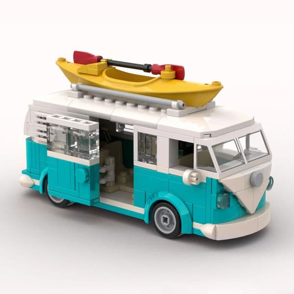 MOC Technical Car T1 Camper Van Vehicle 309PCS Model Building Blocks Toys For Children Toy Kids Gifts City Car Bricks 250908BJ