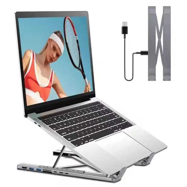 Laptop Docking Station Stand USB C Dock Tablet Laptop Holder with 4K 2 TypeC PD 100W Dock Station for MacBook E2H6XJ250909