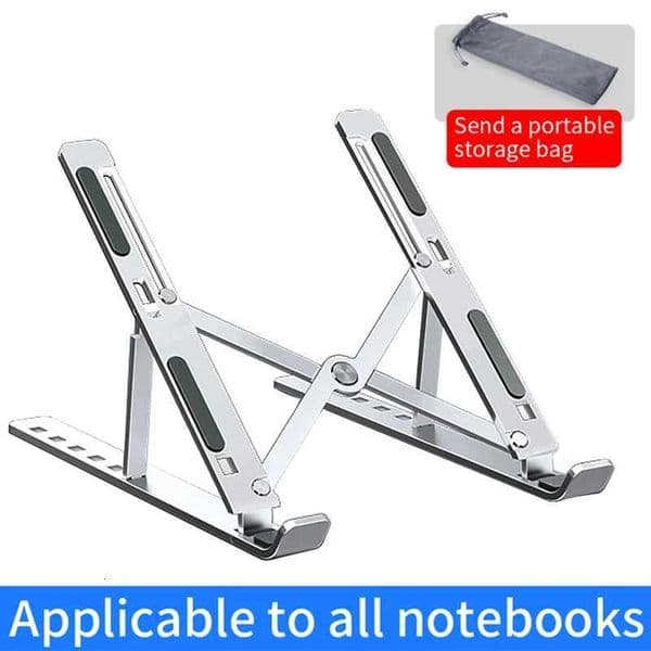 Metal Portable Foldable Laptop Stand Adjustable Notebook Holder Aluminum port For Macbook Pro Air Computer Tablet Base DeskXJ250909