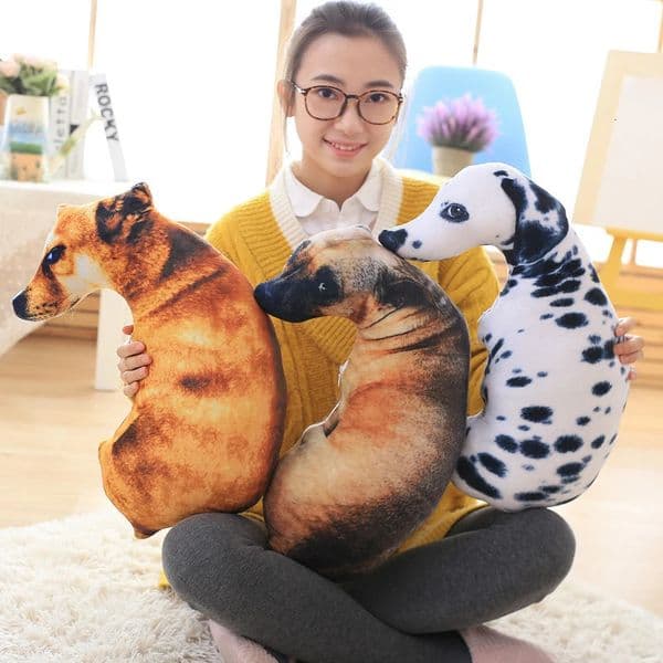 50cm 3D Dog Simulation Plush Toys Soft Pillow Lifelike Plushies Stuffed Animal Cushion Pillow for Kids Home Decor Birthday Gifts 250909BJ