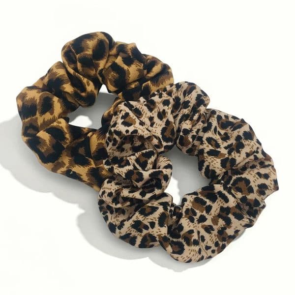 Leopard Print Scrunchies Hair Tie Rope High Elasticity Elastic Band Ponytail Holder Elegant Women Accessories 250909BJ