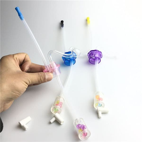 Goodsstore Oil Burner Bong Plastic bottle Suit with Smoking Mouth Glass Oil Burner Silencer Cost Performance Mute Water Bong DIY