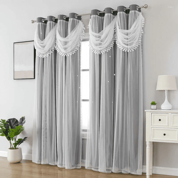Curtain Rincess Style Light Luxury Internet Celebrity Ins Girl Dream Full Blackout Bedroom Simple Double-layer