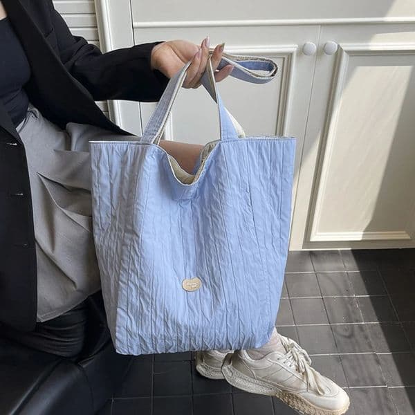 Nylon Cloth Bag Women Tote Bag Large Capacity Summer AllMatch Ins OneShoulder College Student Class Bag Lady Handbag 250909CJBJ