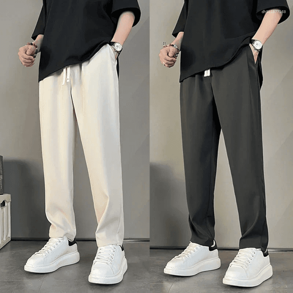 Men's Suits 2025 England Style Suit Pants For Men Mid High Waist Straight Trousers Spring Autumn Business Fashion Casual Clothing X79