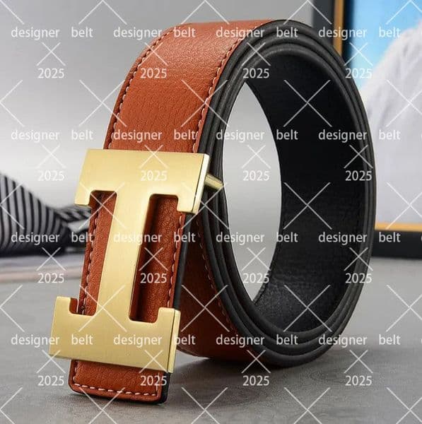Men's waist belt designer belt women's belt luxurious metal buckle belt men's leather belt casual business belt fashionable women's accessory belt length 105-125cm box