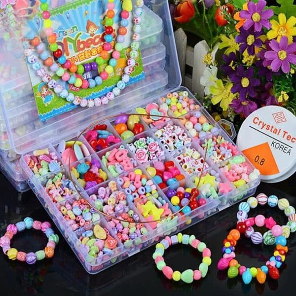 2026 New Girls DIY Bead Set Jewelry Making Kit For Kids Girl Pearl Beads Bracelets Rings Necklaces Creativity Kits Art Craft Designer