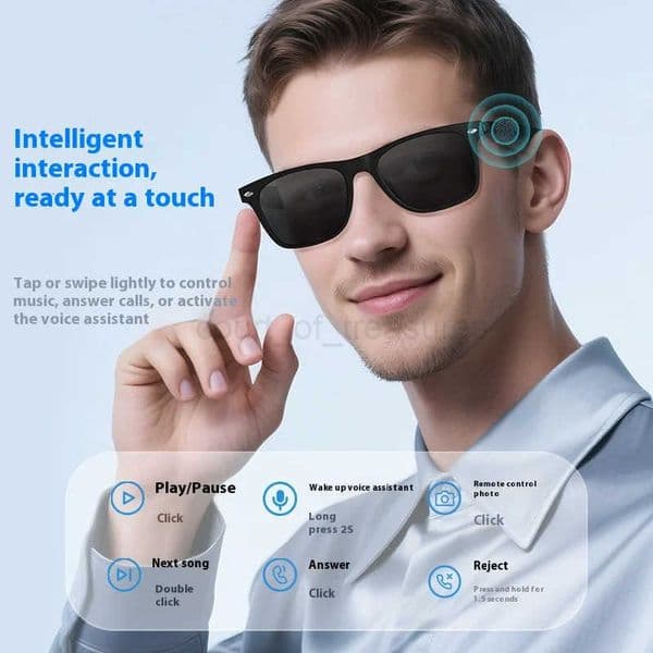 Smart BT Glasses Wireless BT Headset MultiFunction RealTime Translation AI Smart Glasses M250910