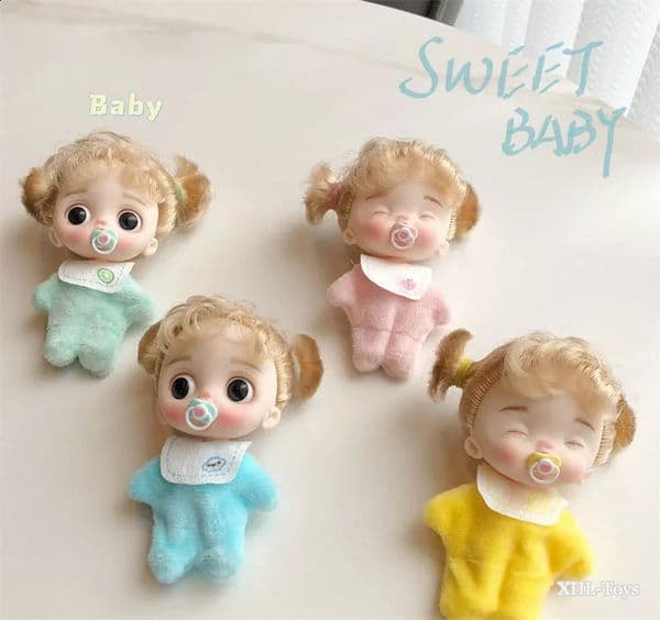 Cute Mini Sweet Baby OB11 Reborn Doll 16 BJD Princess Cartoon Doll With Pacifier Accessories Joints Movable Collectible Gifts 250909BJ