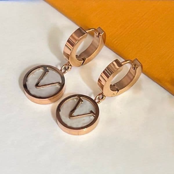 Designer Ear Stud Earrings Gold Copper Letter Stainless Steel Earring Necklace Fashion Women Elegance Wedding Party Jewelry Accessories