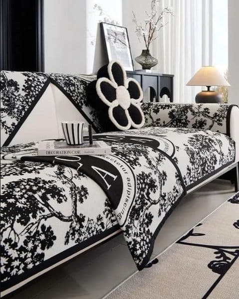 Designer Sofa Covers Blanket Non-Slip Sectional Couch Covers Luxury L Shape Resistant Sofa Slipcover for Furniture Bed Couch Sofa Warm Flower Y260525