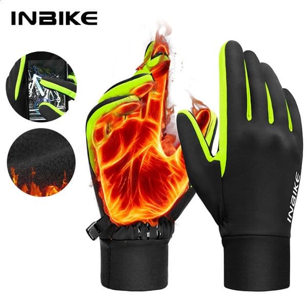 INBIKE Winter Gloves for Men Women Thermal Fleece Cycling Full Finger Touchscreen AntiShock Road Mountain Bicycle 250911BJ