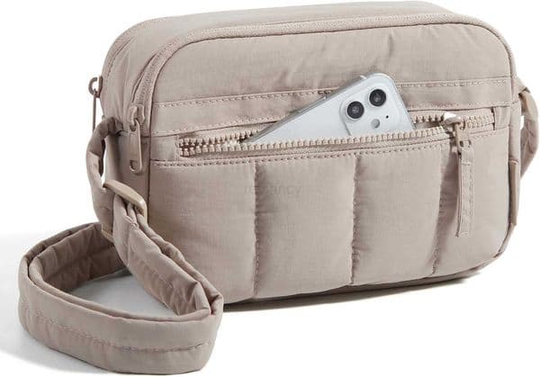Cross Body Purse Mini Crossbody Bags for Women Travel Purse Puffy Shoulder Handbag Wallet with RFID Blocking SlotsY260116