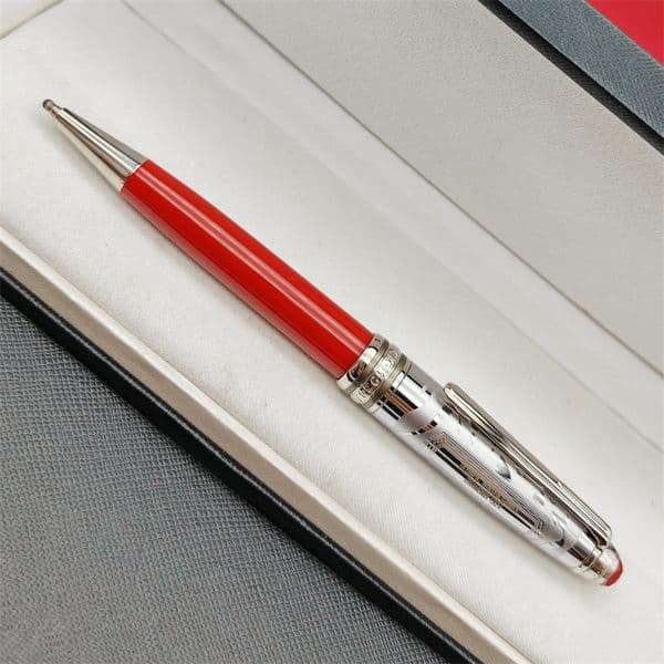 wholesale Blue Red 100th Anniversary Monte 163 Ballpoint/Rollerball Pens Luxury Unique Metal Design Writing Statioerny Office Supplies With Serial Number