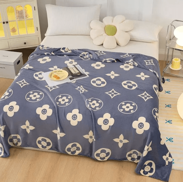 2026 Flannel Printed Multi-Size Spring And Autumn Dormitory Double Quick Heat Retention Warm Throw Blanket Free Shipping