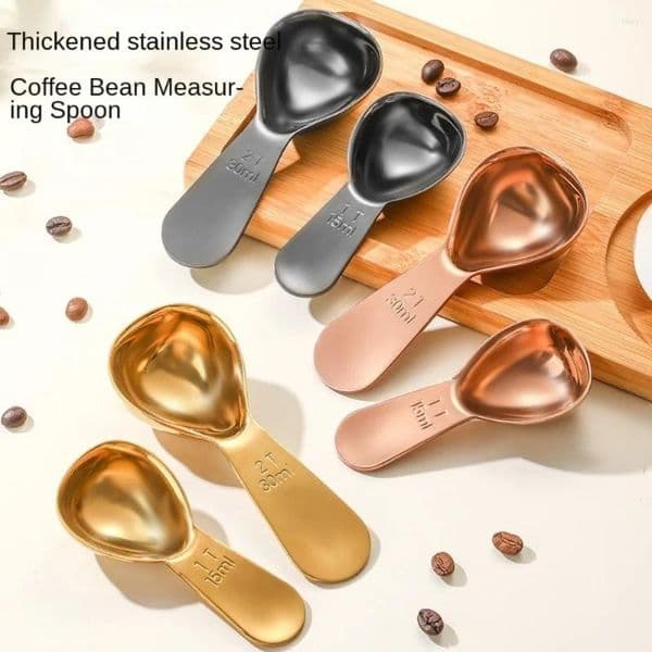 Coffee Scoops Durable Stainless Steel 1 Tbsp Or 2 15/30ml Bean Measuring Spoons Powder Scoop Cafe Supplies