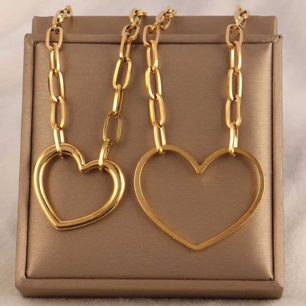 316L Stainl Steel Necklace For Women Choker Necklace Heart Clavicle Chain Necklaces Charm Heart Pendant Necklace Jewelry GiftXJ250912