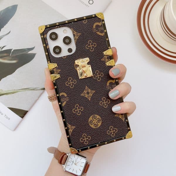 Compatible with iPhone 16 Pro Max Square Presbyopic Heart Phone Case Apple 15 Trendy Brand Shockproof Cover ddmythur