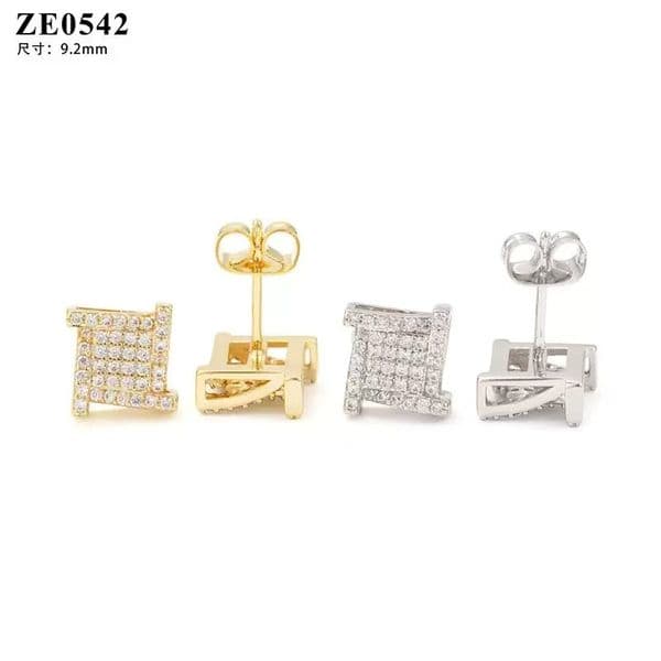 Wholesale 18K Gold Vvs Moissanite Flower Earrings Iced Out Fine 925 Sterling Silver Diamond Earring Jewelry Women