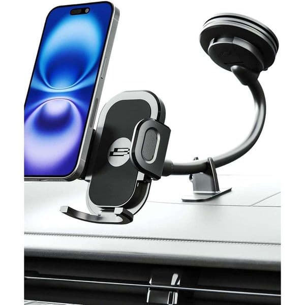 Cell Holders Your Car, 7.5" Flexible Gooseneck for Dashboard & Windshield, One-Hand Release TripGrip 2.0 Car Phone Holder Mount Compatible with