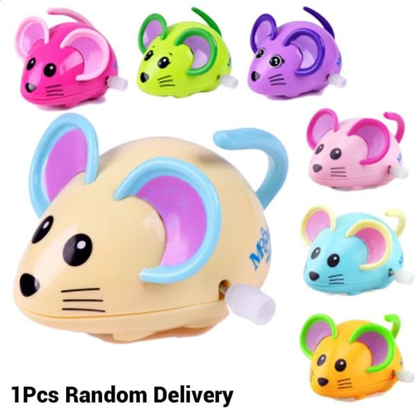 1 pc Cartoon Rat Wind Up Toy children Running Chain Clockwork Small Toys Baby First Lovely Rat Mouse Educational Toy Kids Gift 250911BJ
