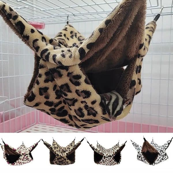Hammock For Rats Double Thick Plush Warm Bed For Hamster House Nest Sleeping Bag Hanging Tree Beds Pet Rat Squirrel Hamster Nest 250909
