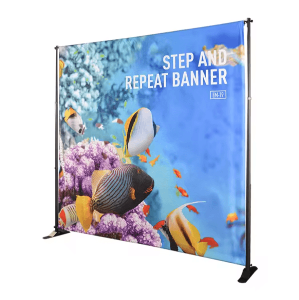 2.4*2.4m Jumbo Stand Single oxford bag Adjustable Portable Custom Backdrop Step and Repeat Banner Stand Large Format Banner Stand Background