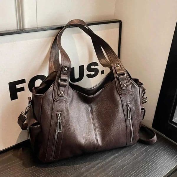 Soft Interior Compartment Shoulder Bags 2025 High Quality Contrasting Colors Bags for Women Fashion Zipper Pu Womens Handbags Z250911