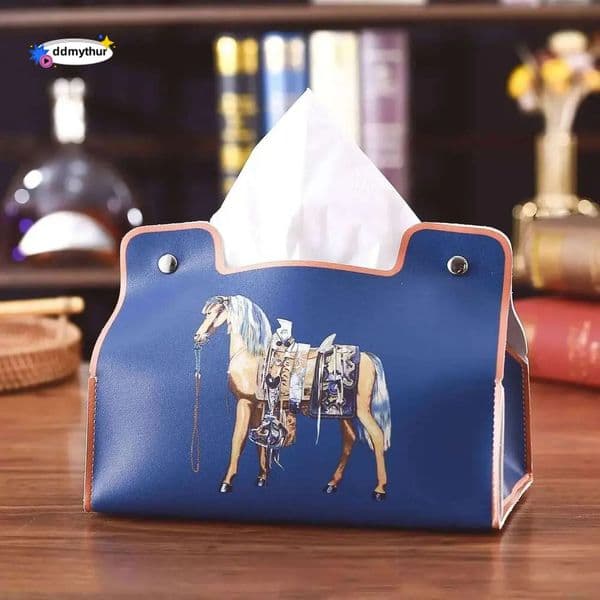 2026 Retro Furniture Tissue Box PU Napkin Holder Desktop Bedroom Coffee Table Paper Drawer Leather Car Universal perfume Organizer cologne Free Shipping