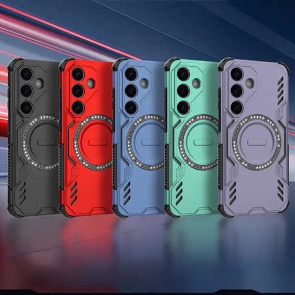 Luxury Armor Shockproof Wireless Charging Protection Cover for Samsung Galaxy S25 Edge Ultra Plus A56 A55 A36 A16 case