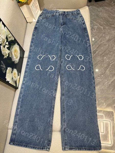 jeans womens designer jeans women jean shorts denim pants women designer retro pant classic long Pant Leather Label Straight Trousers Female Casual Jeans clothing