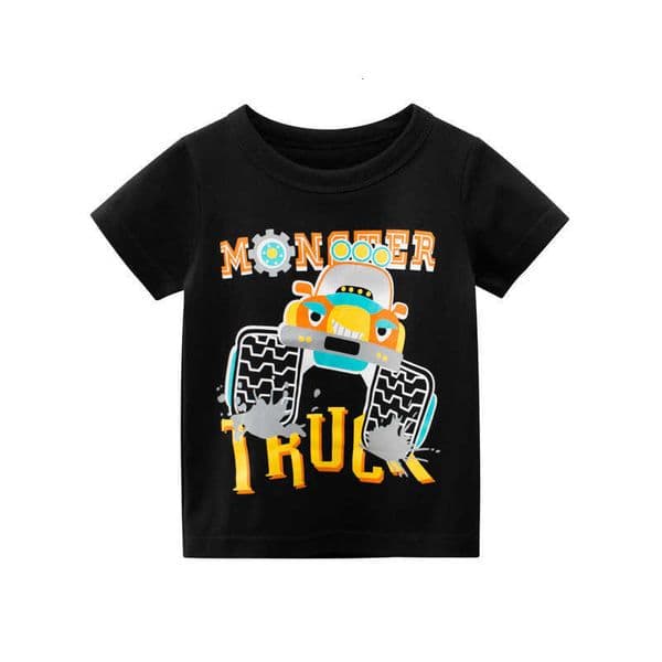 Summer Childrens Clothing Boys Tops Cartoon Cotton Childrens Short Sleeve T-shirts L260514OFJ1