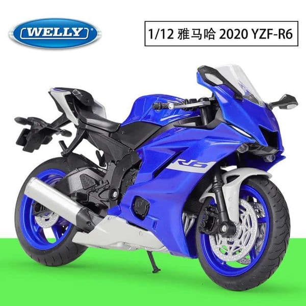 WELLY 112 Yamaha YZFR6 Die Cast Motorcycle Model Toy Vehicle Collection Autobike ShorkAbsorber Off Road Autocycle Toys Car W250913